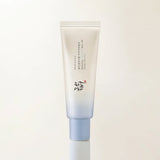 Beauty of Joseon Relief Sun Aqua-Fresh SPF50+ PA+++ sunscreen tube with rice and B5 for hydration and sun protection.