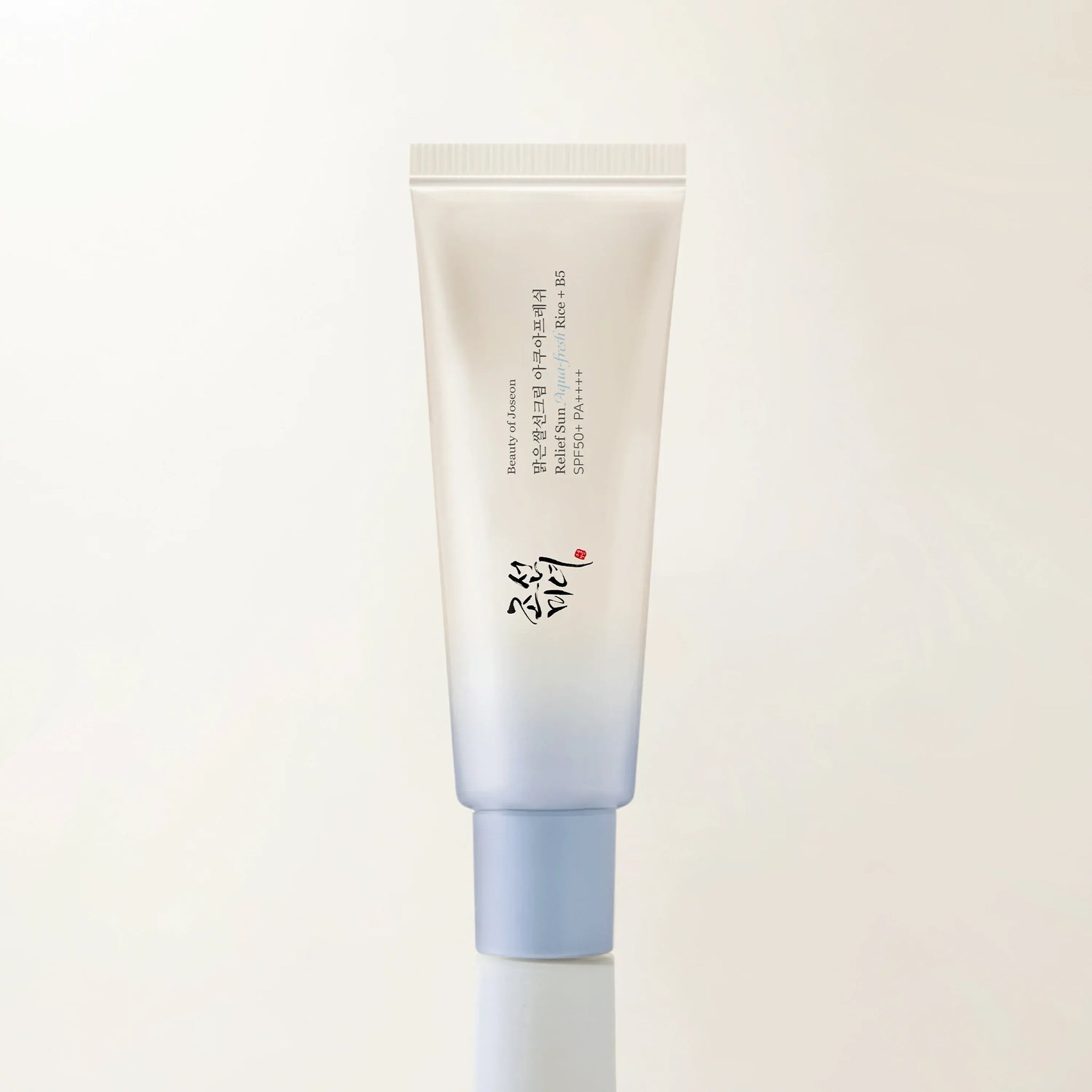 Beauty of Joseon Relief Sun Aqua-Fresh Rice B5 sunscreen SPF50+ PA+++, lightweight sunscreen with hydrating rice extract and B5.