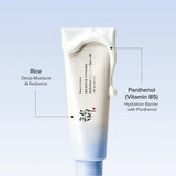 Beauty of Joseon Relief Sun Aqua-Fresh SPF50+ PA+++ sunscreen in a tube with a lightweight, hydrating formula for sun protection.