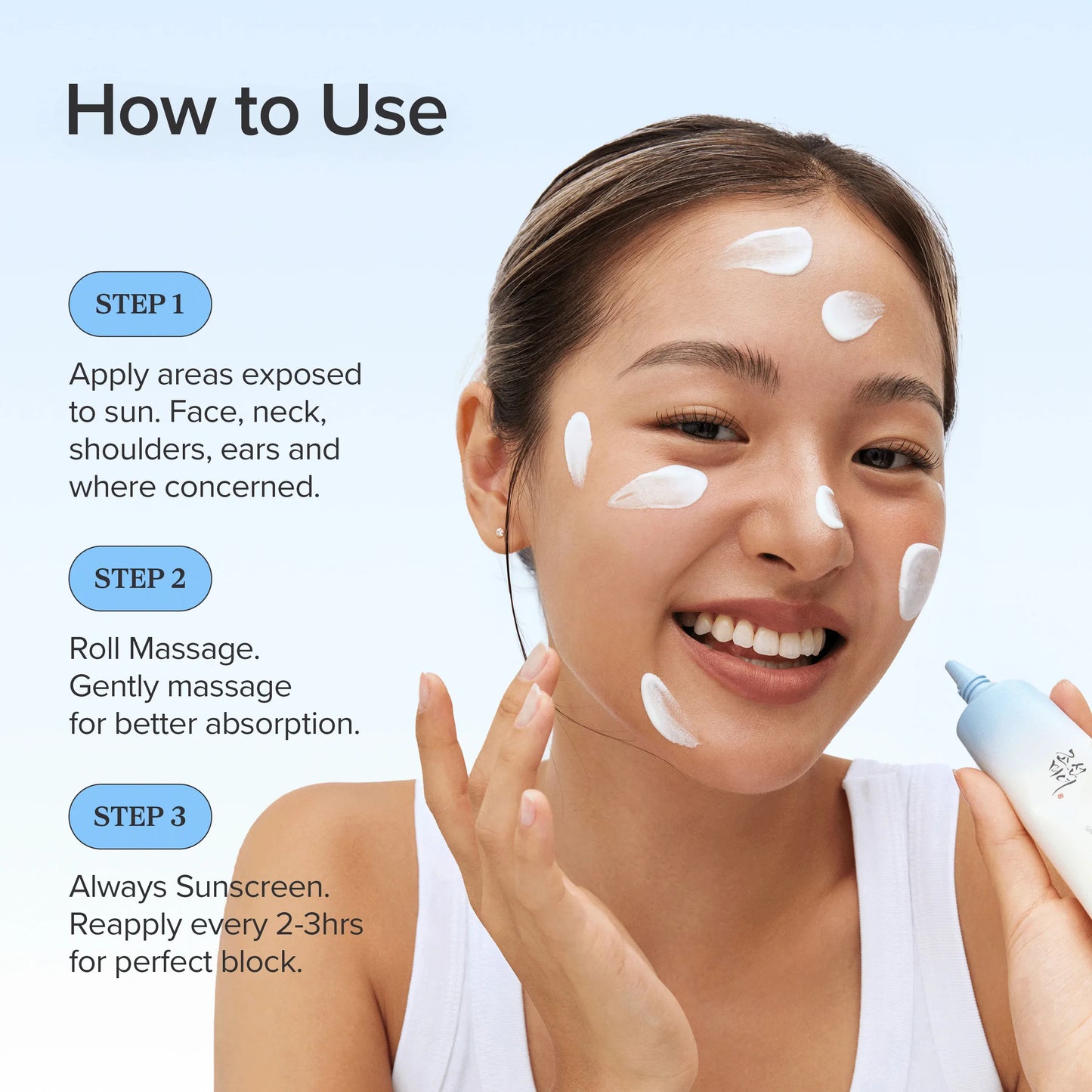 Beauty of Joseon Relief Sun Aqua-Fresh SPF50+ PA+++ sunscreen tube with rice and B5, designed for skin hydration and sun protection.