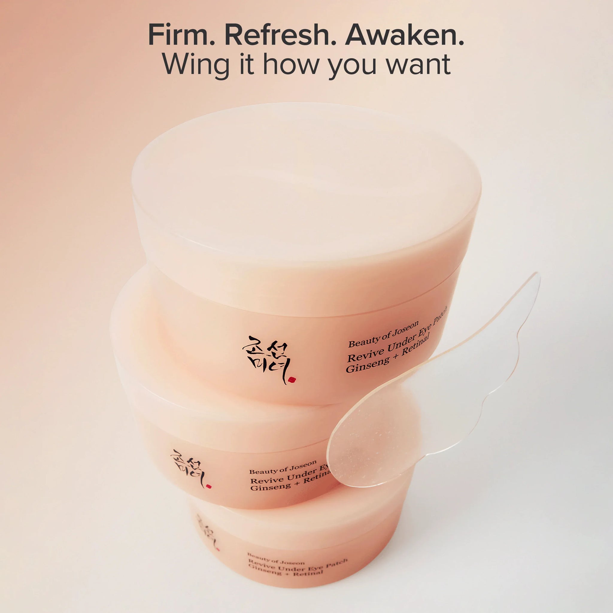Beauty of Joseon Revive Under Eye Patch with ginseng and retinal for eye care, shown on a clean, white background.