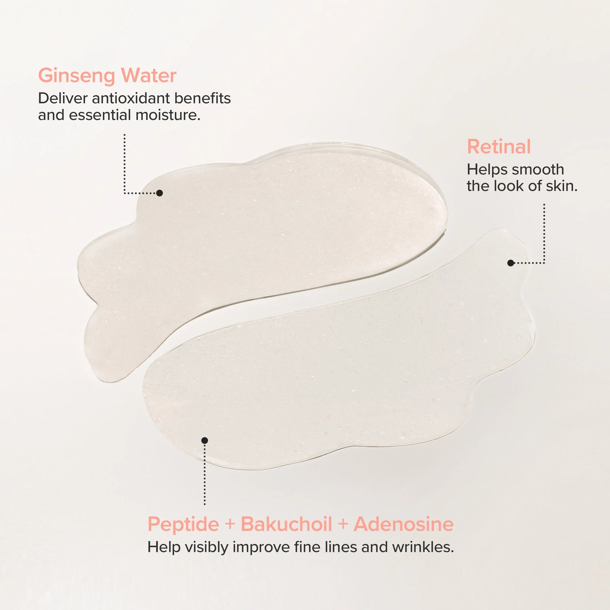 Beauty of Joseon Revive Under Eye Patch with ginseng and retinal, showing soothing eye care patches on delicate skin under eyes.